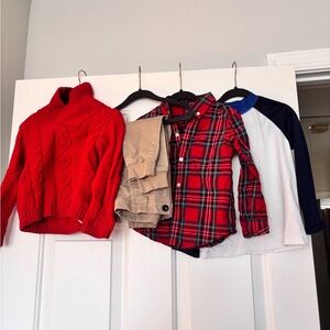 Janie and Jack - Boys 2T - Sweater, Shirt, Dress pants, & Rash Guard